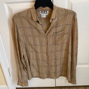 Vintage Silk Button Up Blouse